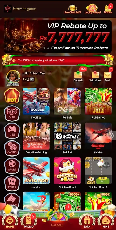 Hermes Game login