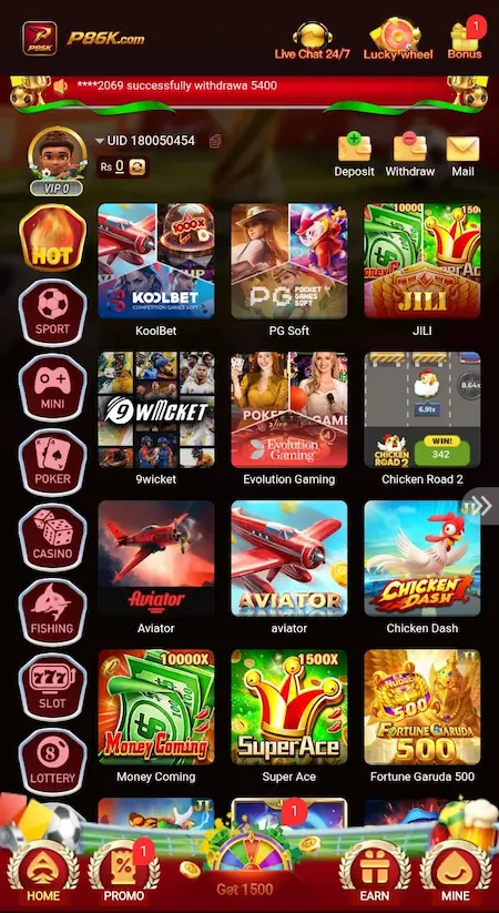 P86K Game download